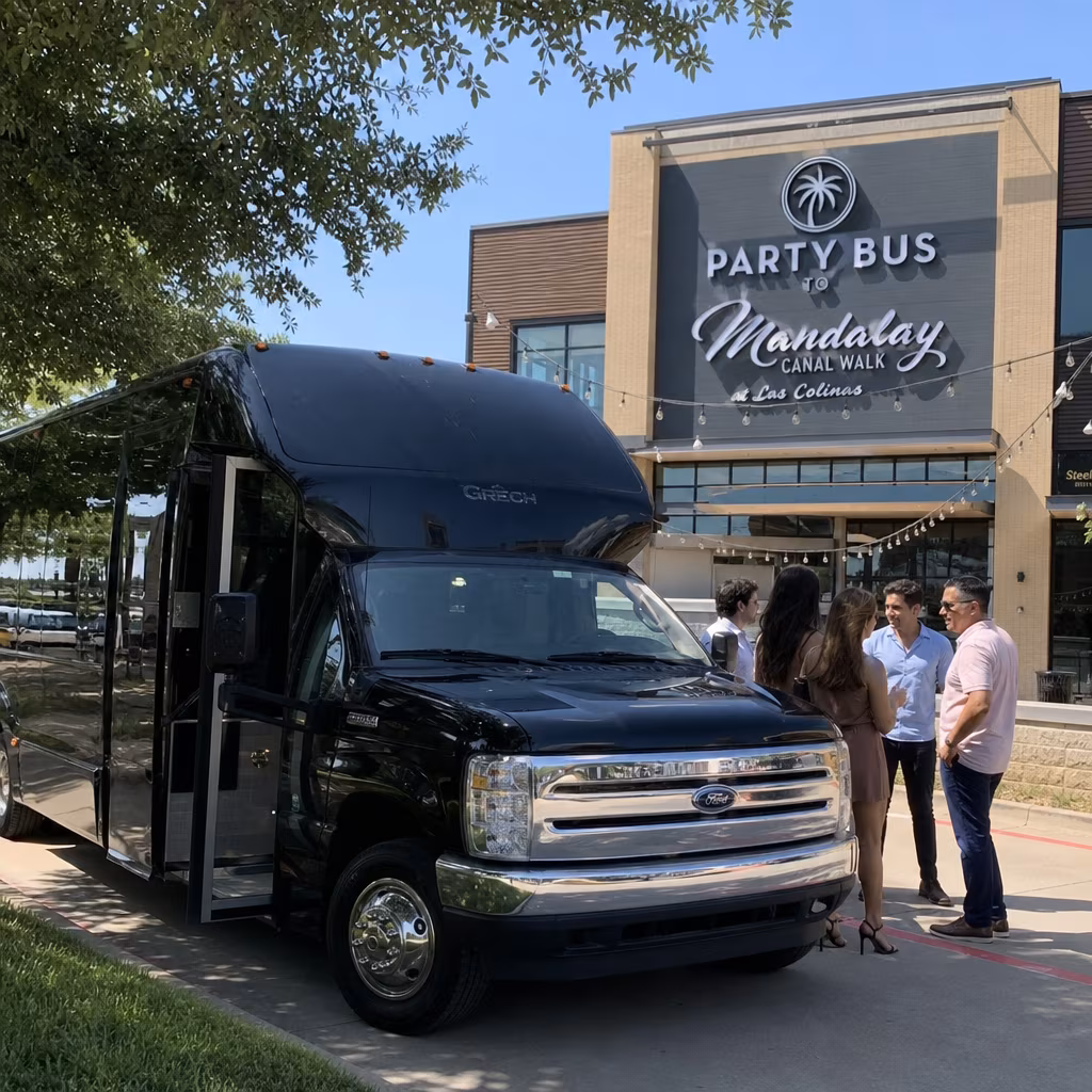 Party Bus to Mandalay Canal Walk at Las Colinas