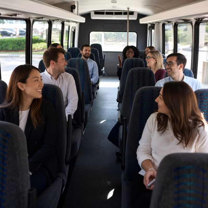 Black Mercedes Sprinter van staged for an Irving Corporate Transportation group