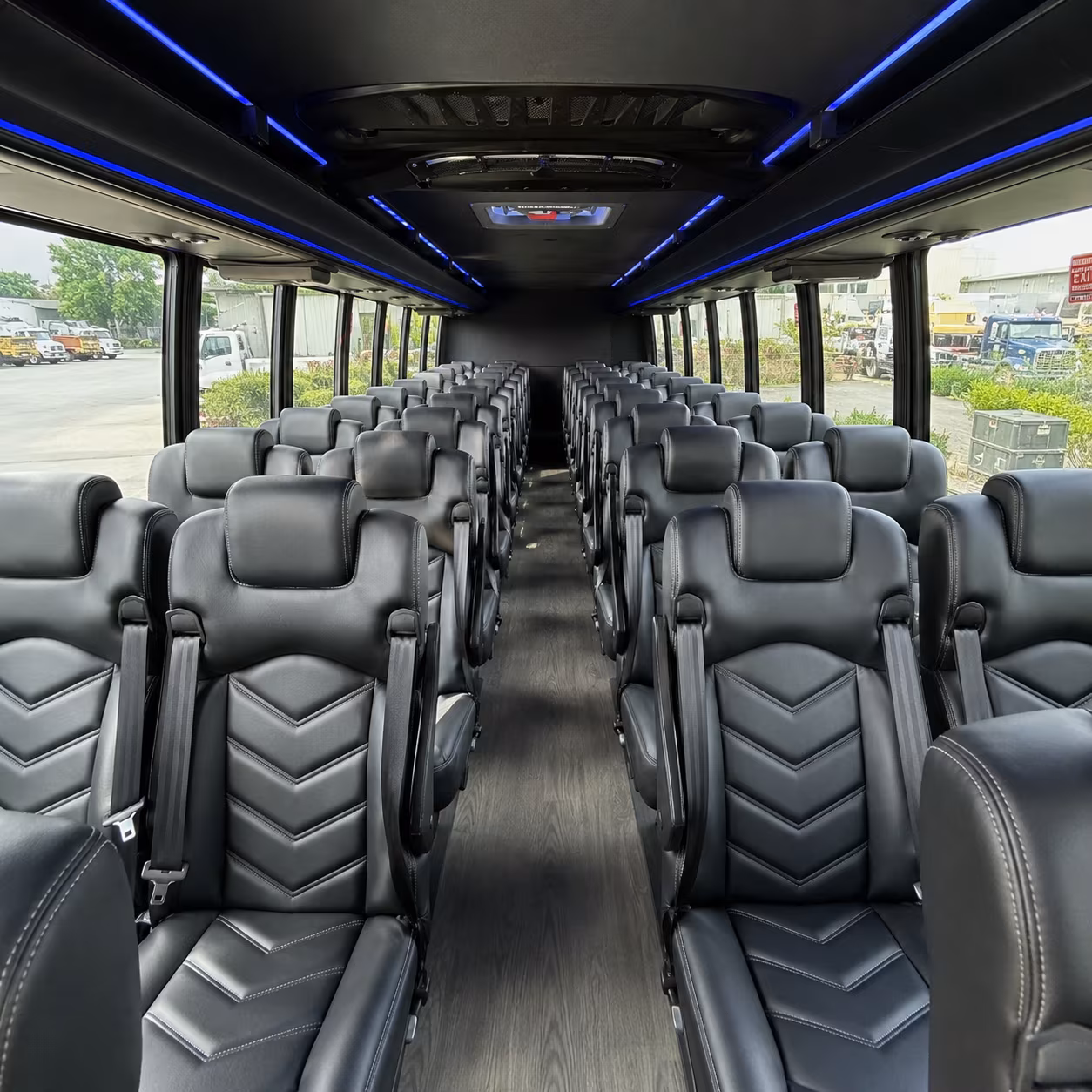 Irving Airport Shuttle & Transportation party bus exterior