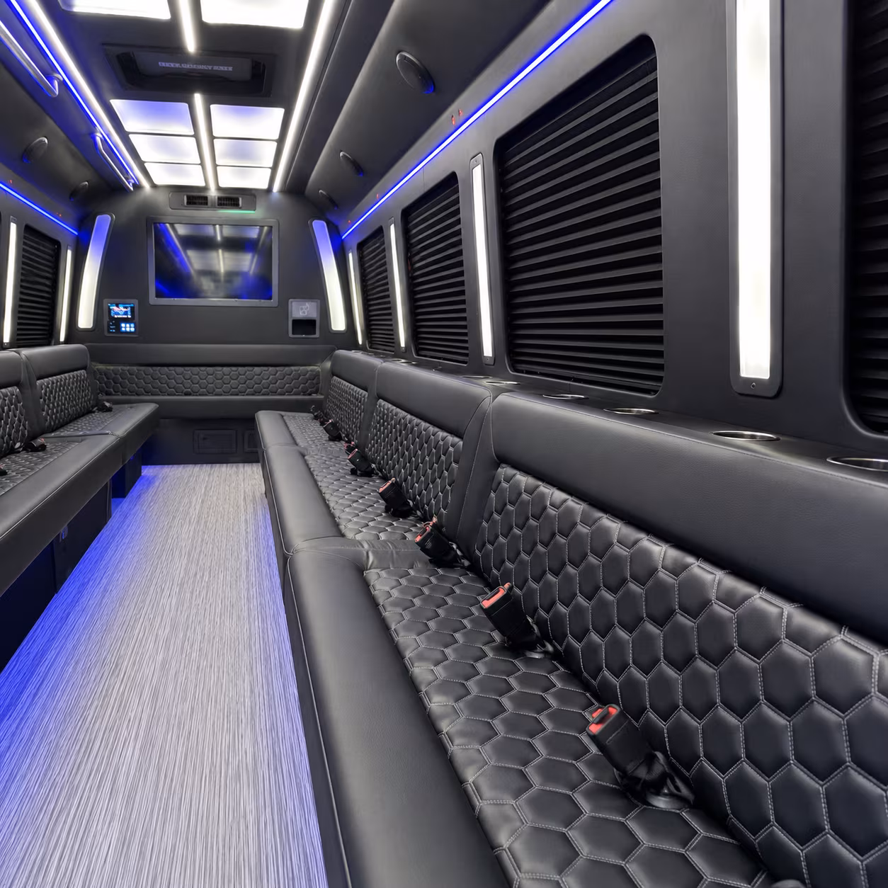 Irving Birthday, Sweet 16, & Quinceañera Transportation party bus exterior