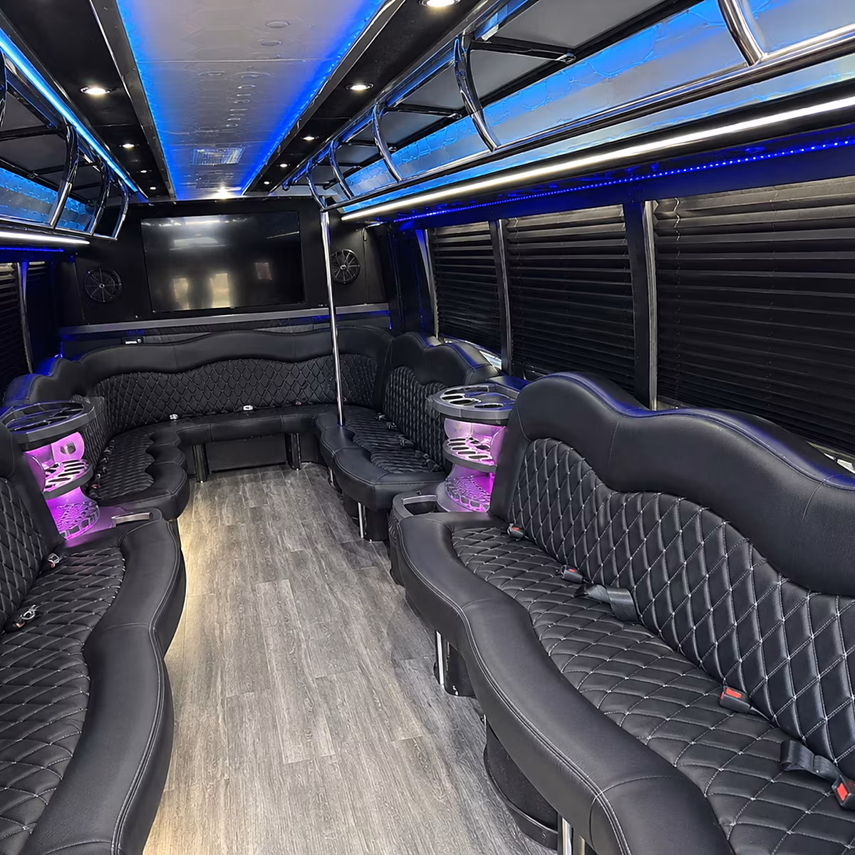 Irving Concert & Music Festival Transportation party bus interior