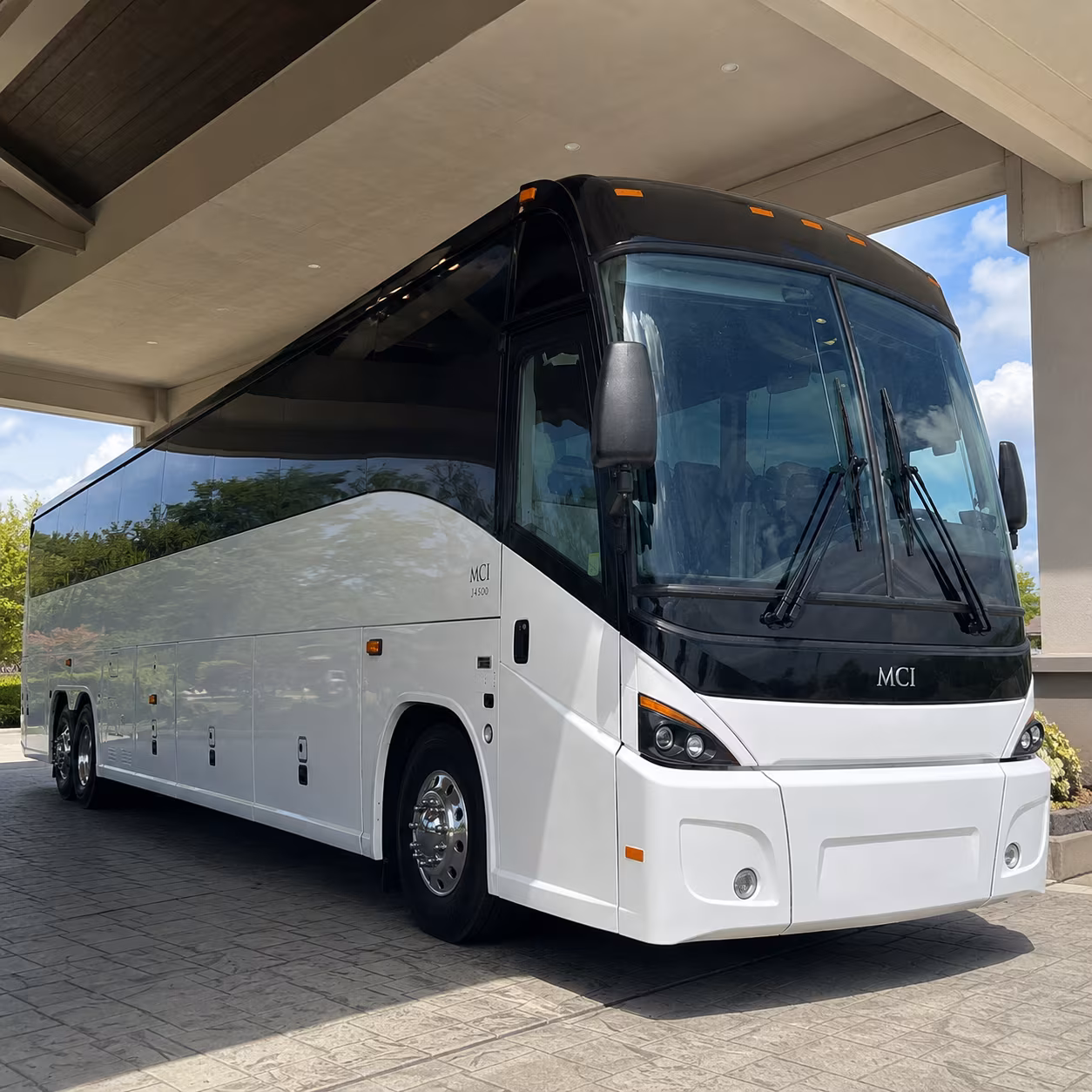 Irving School Event Transportation party bus exterior