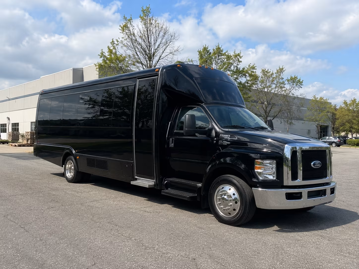 Irving Sporting Event Transportation party bus exterior