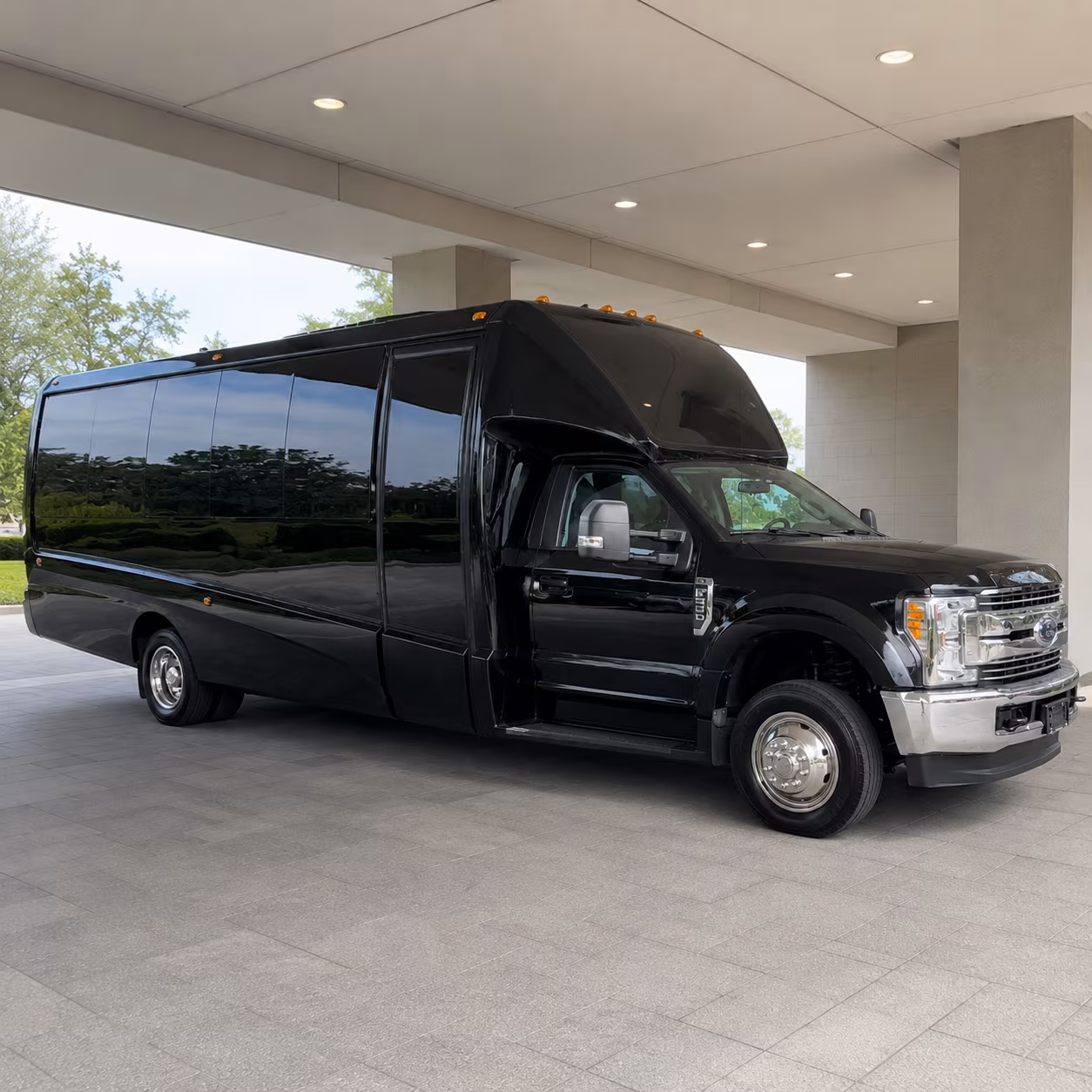 Irving Wedding Transportation party bus exterior