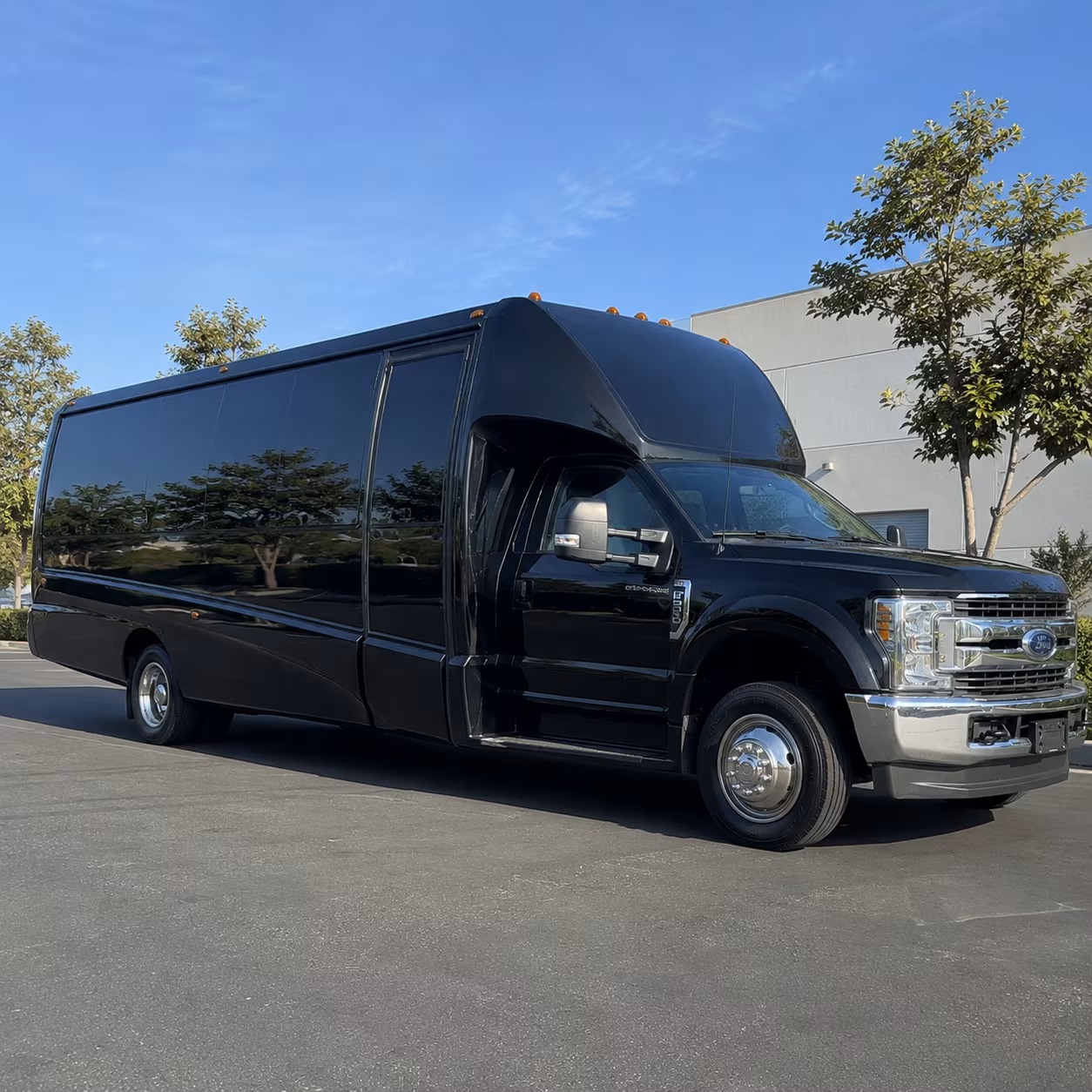 Irving Wedding Transportation party bus exterior