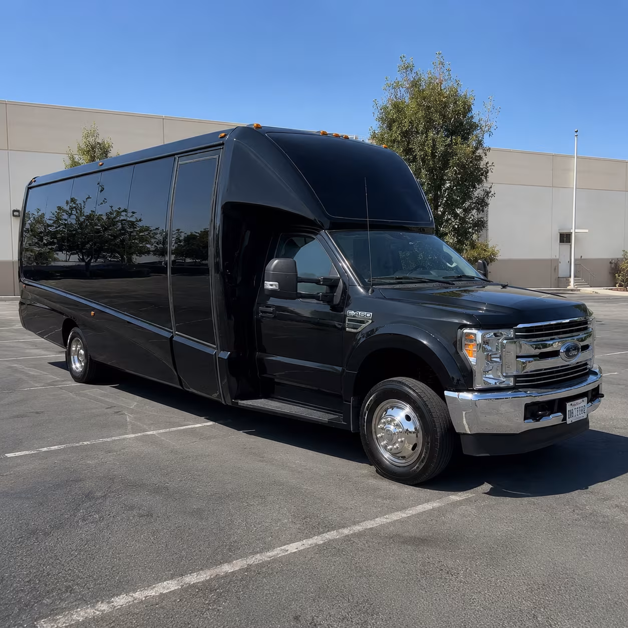 Irving Wedding Transportation party bus exterior