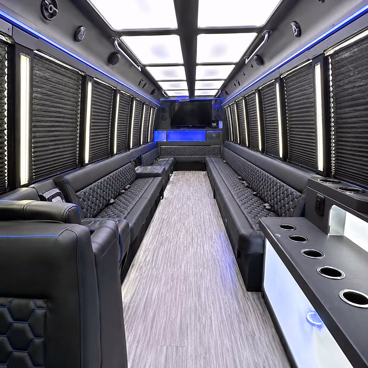 Irving Wedding Transportation onboard seating