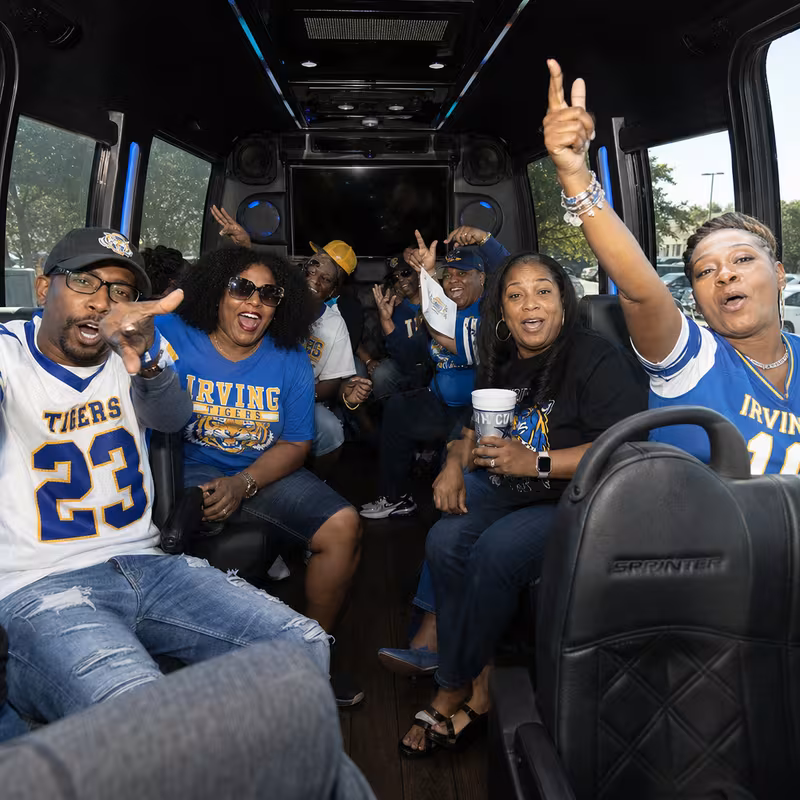 Irving Sporting Event Transportation fleet vehicle