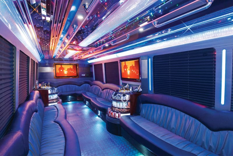 Tyler 20 Passenger Party Bus Interior