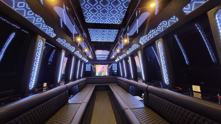 McKinney 40 Passenger Limo Bus Interior